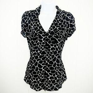 WHBM 100% Silk Button Down Blouse